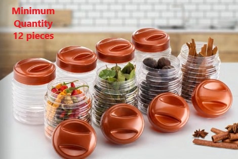 Plastic Jar 360ml set of 8 Pieces Box of 12 (Mix and Match Colour)